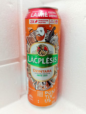 Lacplesis Dzintara Empty Beer Can 568ml Latvia 2019 Top Open Ltd Ed Collectible