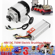 750W 48V Electric GoKart Tricycle Cart Brushless Motor Gear Reduction w/ Control