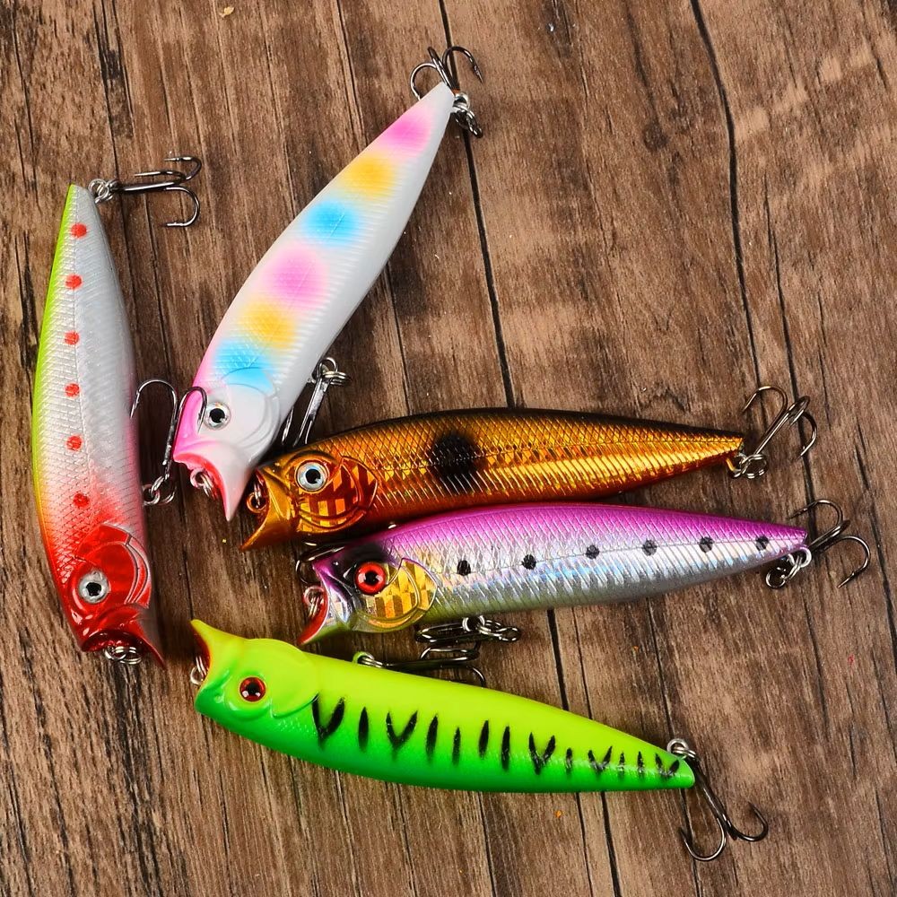 5pc Topwater Poppers For Bass Fishing Lures - Image 6