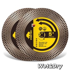 5 in Diamond Saw Blade Super Thin Tile Cutting&Grinding Disc 7/8" Arbor Wet/Dry