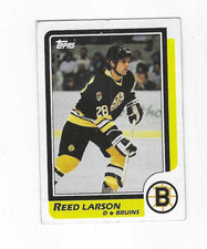 1986-87 TOPPS REED LARSON #110 BOSTON BRUINS