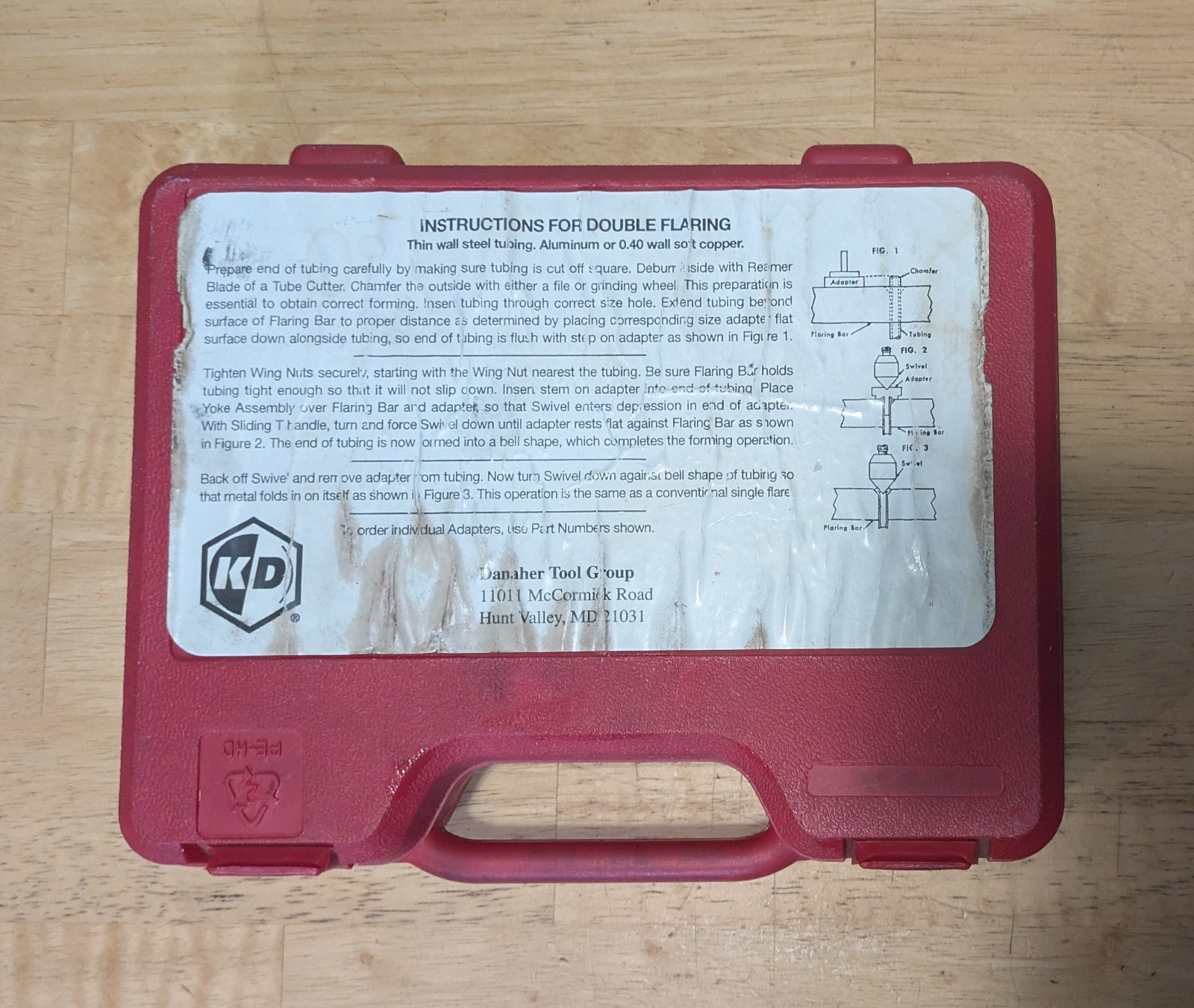 KD Tools USA Double Flaring Tool Set Kit Case 3/16" - 1/2" Tube SAE Brake