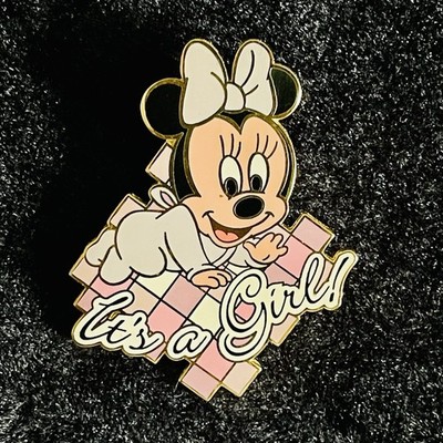 LE DA Baby Minnie Mouse It's a Girl Gender Reveal Mother Disney Auctions Pin