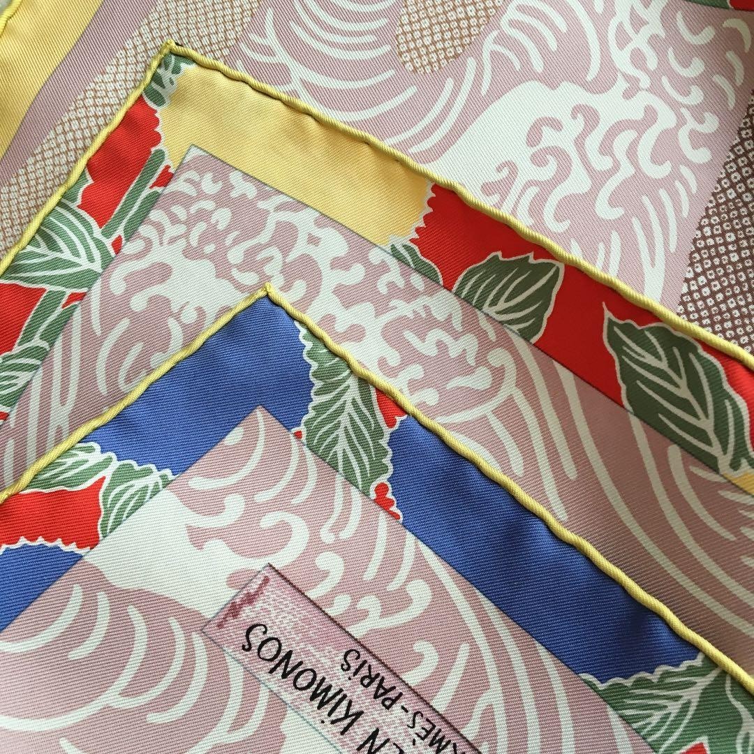 Authentic HERMES Carre 90 Scarf “KIMONO EX-LIBRIS” Silk Multicolor SK1581 image 10