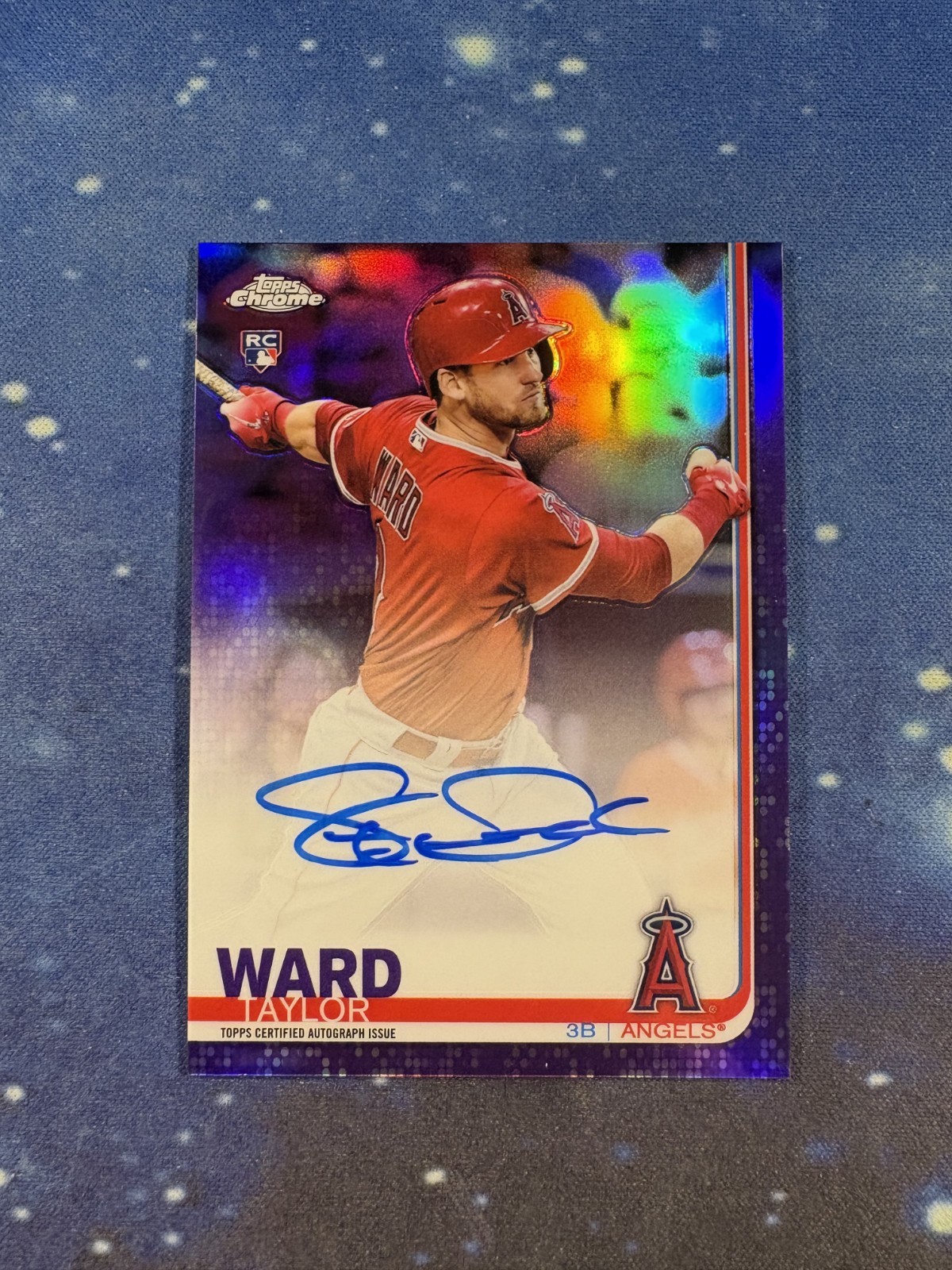 Taylor Ward Rookie Auto 2019 Topps Chrome #RA-TW Purple Refractor /250 RC ANGELS
