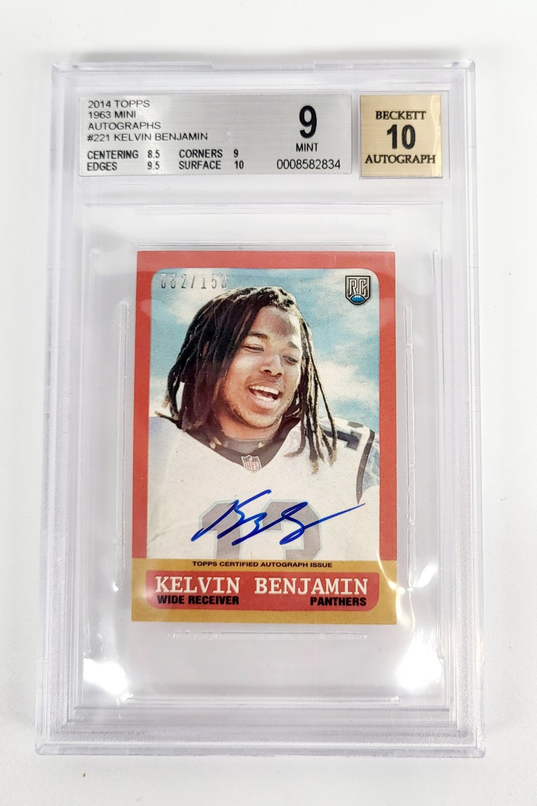 BECKETT GRADED GEM MINT 10 RC AUTO 2014 Topps 1963 Retro Mini Kelvin Benjamin