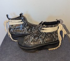 Converse Run Star Hike Black Snakeskin Sneakers Womens Size 5.5 Platform