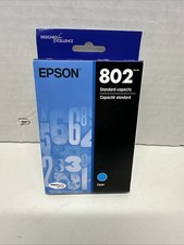 Genuine Epson 802 CYAN Ink Cartridge DURABrite Ultra Brand New