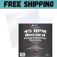 45 RPM Record Sleeves - 100 Count Fits Standard 7 Inch Single 45S Snug-Fit 2