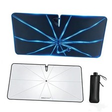  2026 Upgrade Car Windshield Sun Shade Umbrella - 10 Fiberglass 57" x 31"