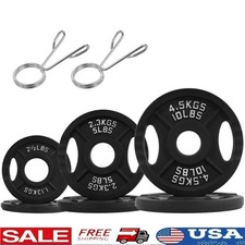 Classic Cast Iron Weight Plates Set 35lb 2inch Olympic Strength Training New