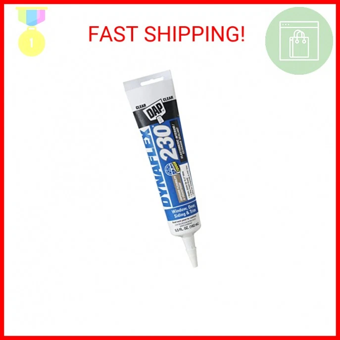 DAP Dynaflex 230 Premium Elastomeric Sealant, Clear, 5.5 Oz (7079818860)