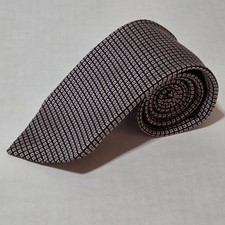 Ferrell Reed Hand Woven 100 Silk Tie Geometric Blue Green White Made in England