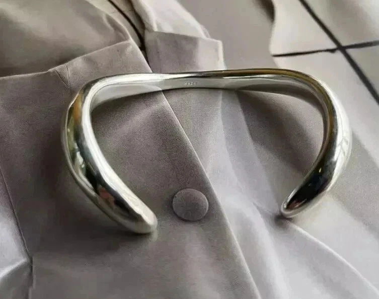 EDLES Armband 925 SILBER massiv Armkette OFFENER ARMREIF Armzange Zirkonia Ring - Bild 3 von 4