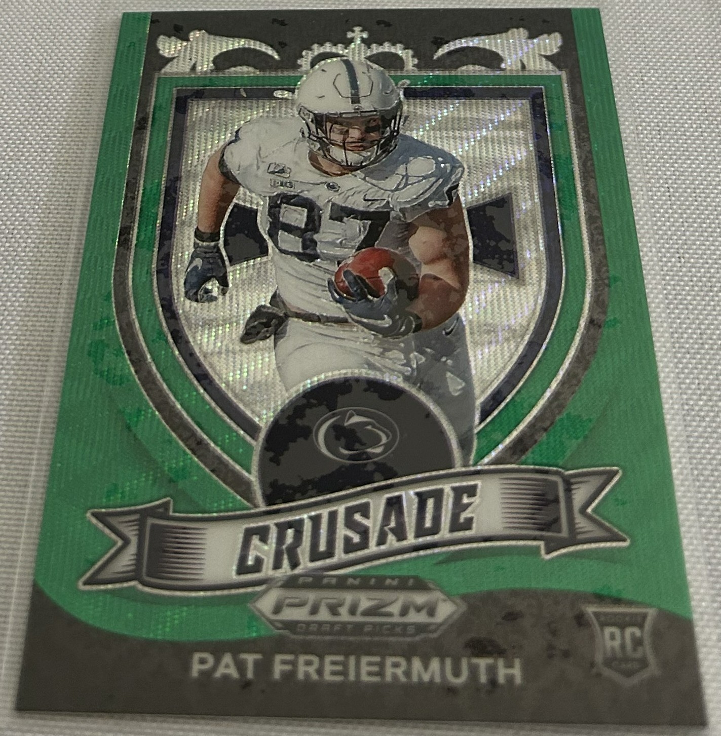 2021 Prizm Draft Football Pat Freiermuth Penn State Nittany Lions Crusade Green