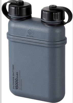 ELECOM NESTOUT Rugged Power Bank, 15000mAh Outdoor 15000mAh, Gray Blue 