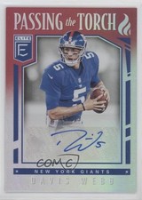 2018 Donruss Elite Passing the Torch Signatures Singles /49 Davis Webb Auto lz7