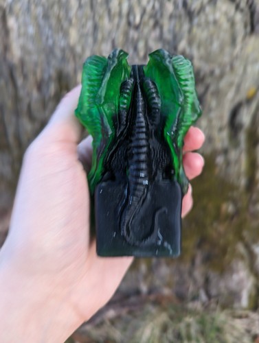 Faux Emerald Cthulhu Statue Lovecraft Gifts Resin Statue Horror Resin Crys - Bild 5 von 7