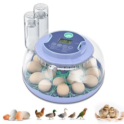 18 Egg Incubator Automatic Turner 360 Clear Window Candler Hatching Chicks Holds