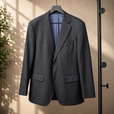 Suitsupply Napoli Blazer Mens 40S Gray Super 110s Vitale Barberis Canonico Wool