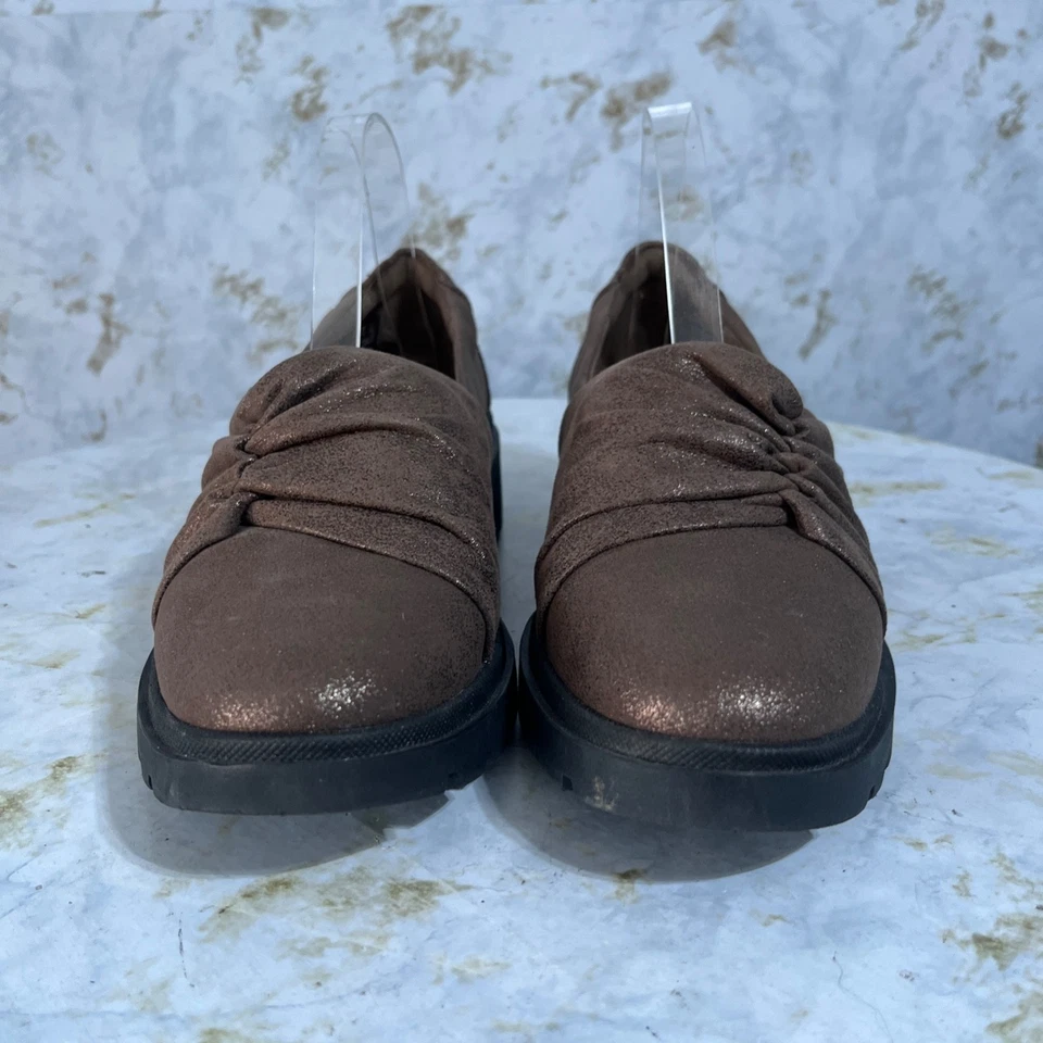 Zapatos mocasines Clarks Calla para mujer talla 10M marrón negro plataforma comodidad carrera Foto 2 de 4