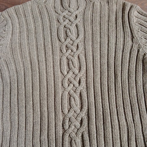 LL Bean Cable Knit Chunky Fisherman Sweater Women’s Lg Brown Roll-Hem Mock Neck - Picture 6 of 14