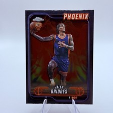 Jalen Bridges 2024-25 Topps Chrome #146 Rookie Phoenix Suns Card NBA Basketball . rookie card picture