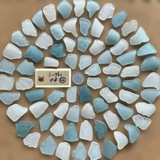 Sea Glass Light Blue  Genuine Sea Glass Surf-Tumbled From Japan