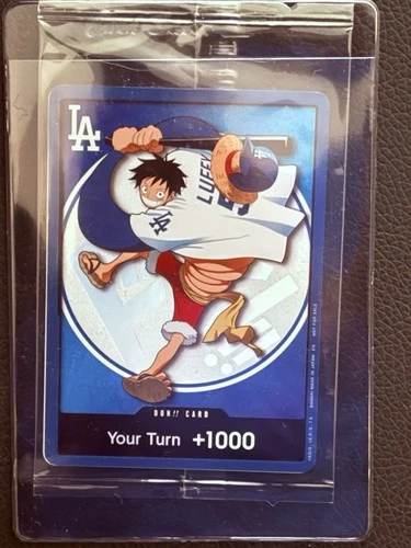 2026 LA Dodgers x One Piece Night Promo Card Monkey D Luffy SGA - FREE SHIPPING