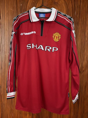 #ad #ad Manchester United 98 99 Home Long Sleeve Jersey – Beckham #7 $66.26