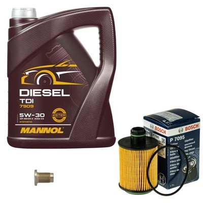 BOSCH Ölfilter 5 L MANNOL Diesel TDI 5W-30 für Opel Insignia A Sports Tourer