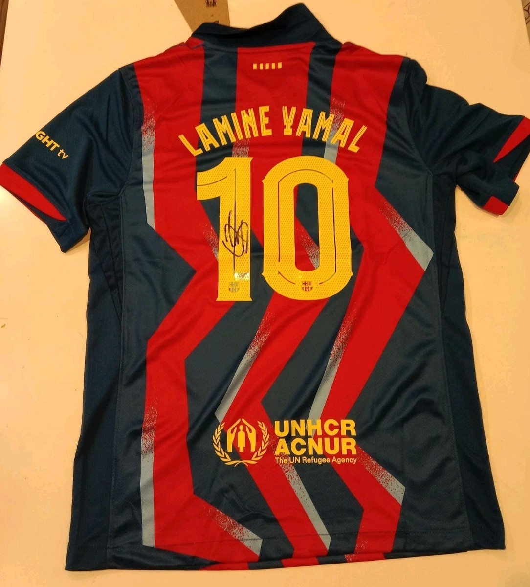 Yamal Signed Barcelona Jersey Autographed Shirt COA GCOA Lamine