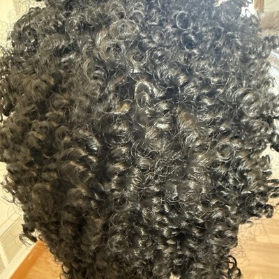 Curly Short Lace Cap Natural Brown / 1B Synthetic  132