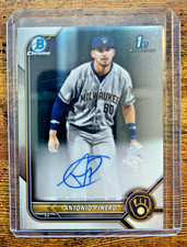 2022 Bowman Chrome Antonio Pinero AUTO autograph Brewers CPA-AP 1st Bowman