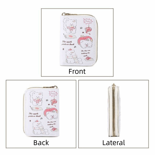Cute Puppy Girls Short Wallet 9-Card Position Card Holders Gift - Picture 9 of 11