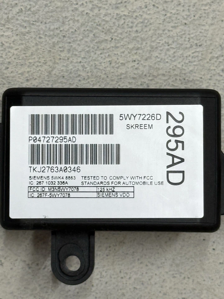 04-07 Dodge Grand Caravan город и страна иммобилайзер 04727295AD VIN PRROGRAMMED - Изображение 3 из 4