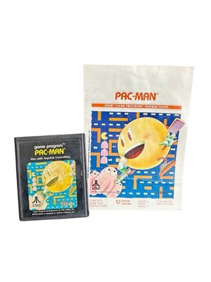 Pac-Man Atari 2600 Game Cartridge & Manual VTG Authentic Original Classic Arcade