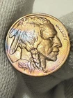 1921 Buffalo Nickel, Tougher Choice AU++ Better Date Toned