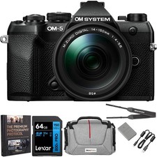 OM Digital Solutions OM-5 Mark II Camera w/ 14-150mm Lens  64GB Memory Bundle