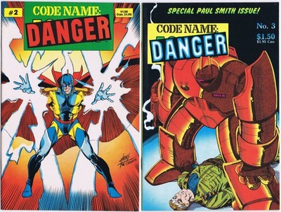 CODENAME DANGER # 2, 3 US Comics 1985 Paul Smith Kyle Baker