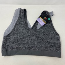 Fruit of the Loom Signature Ultra Flex Comfort Bralette 2-Pack Feather Gray 2XL