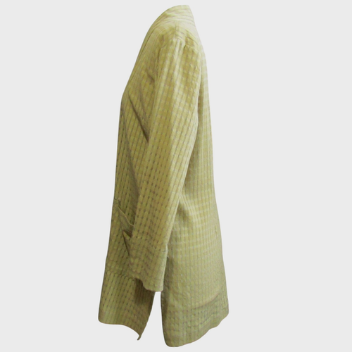 Citron Santa Monica Kimono Jacke Gr. M Grün Seide Baumwolle Lagenlook Boho Damen - Bild 5 von 12