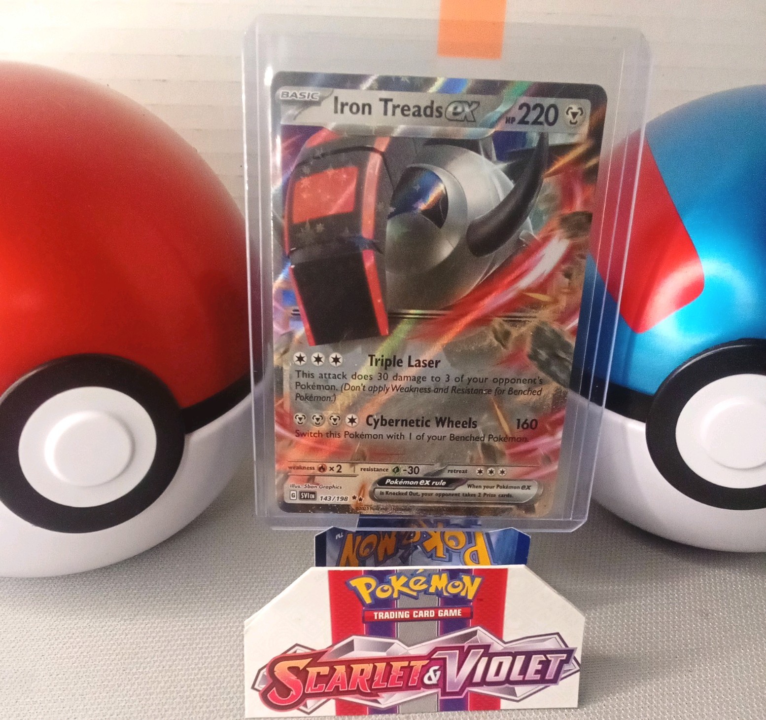 Pokemon Iron Treads ex 143/198 Base Set Scarlet & Violet Double Rare