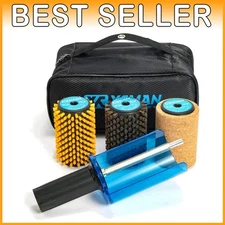 Ski Roto Brush Kit with Nylon, Horsehair, Brass/Cork