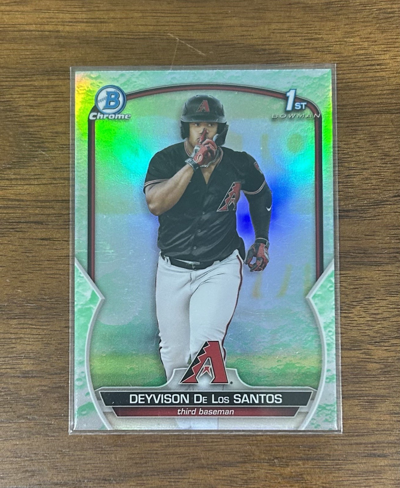 2023 Bowman Deyvison De Los Santos Chrome 1st Lunar Glow Refractor #BCP-116