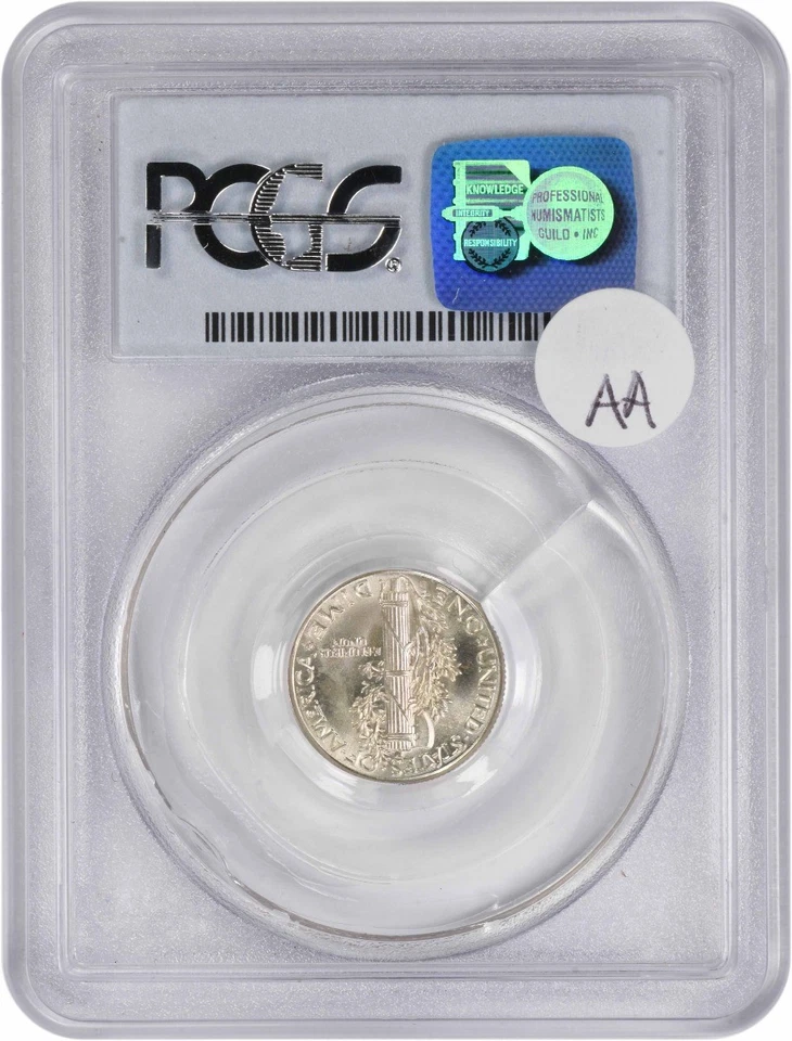 1943-D Mercury Silver Dime MS66FB PCGS - Image 2 of 2