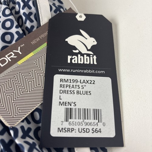 Abito pantaloncino corsa uomo coniglio tg L ripeti 5” blu fantasia “XO” AOP NUOVO CON ETICHETTE - Foto 7 di 15