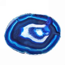 große XL Achatscheibe blau Ø 178 mm AA - Qualität poliert Achat Scheibe