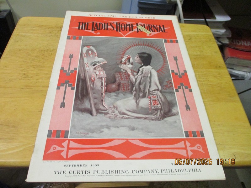 "Ladies Home Journal". Sept. 1903. " Illustrated Front/Rear Covers and Ads."