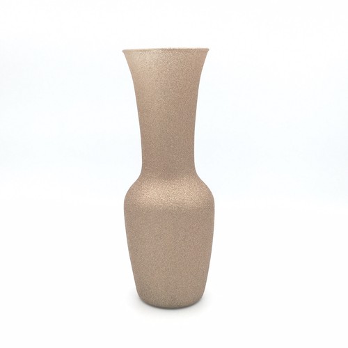 Rose Gold Glitter Vase Champagne Metallic Shimmer Trumpet Centerpiece 9"